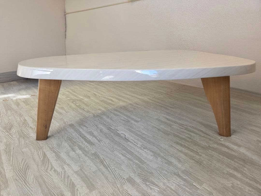 おしゃれローテーブル　白木目　北欧風