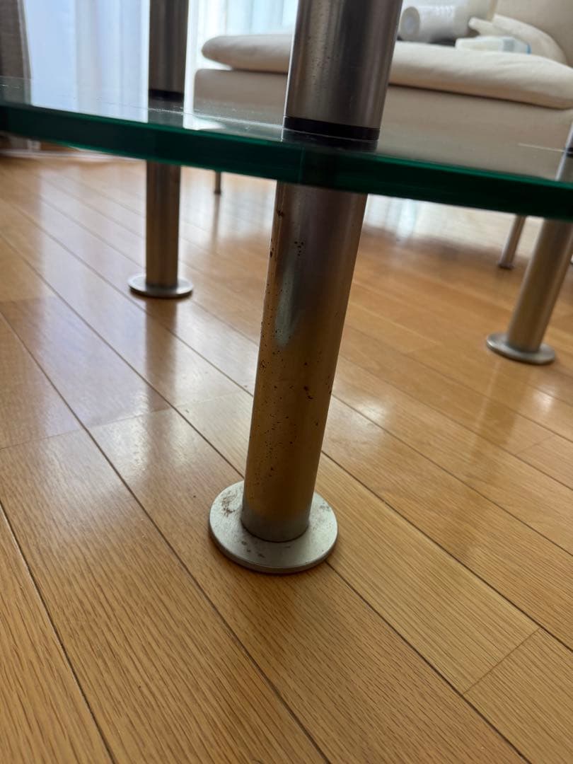 ロナルドシュミット 可動式ガラステーブル　ドイツ製 IDC大塚家具