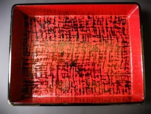 京漆器 平安 信氏 硯箱 書類入 煎茶道具入れ 天然木 本漆器