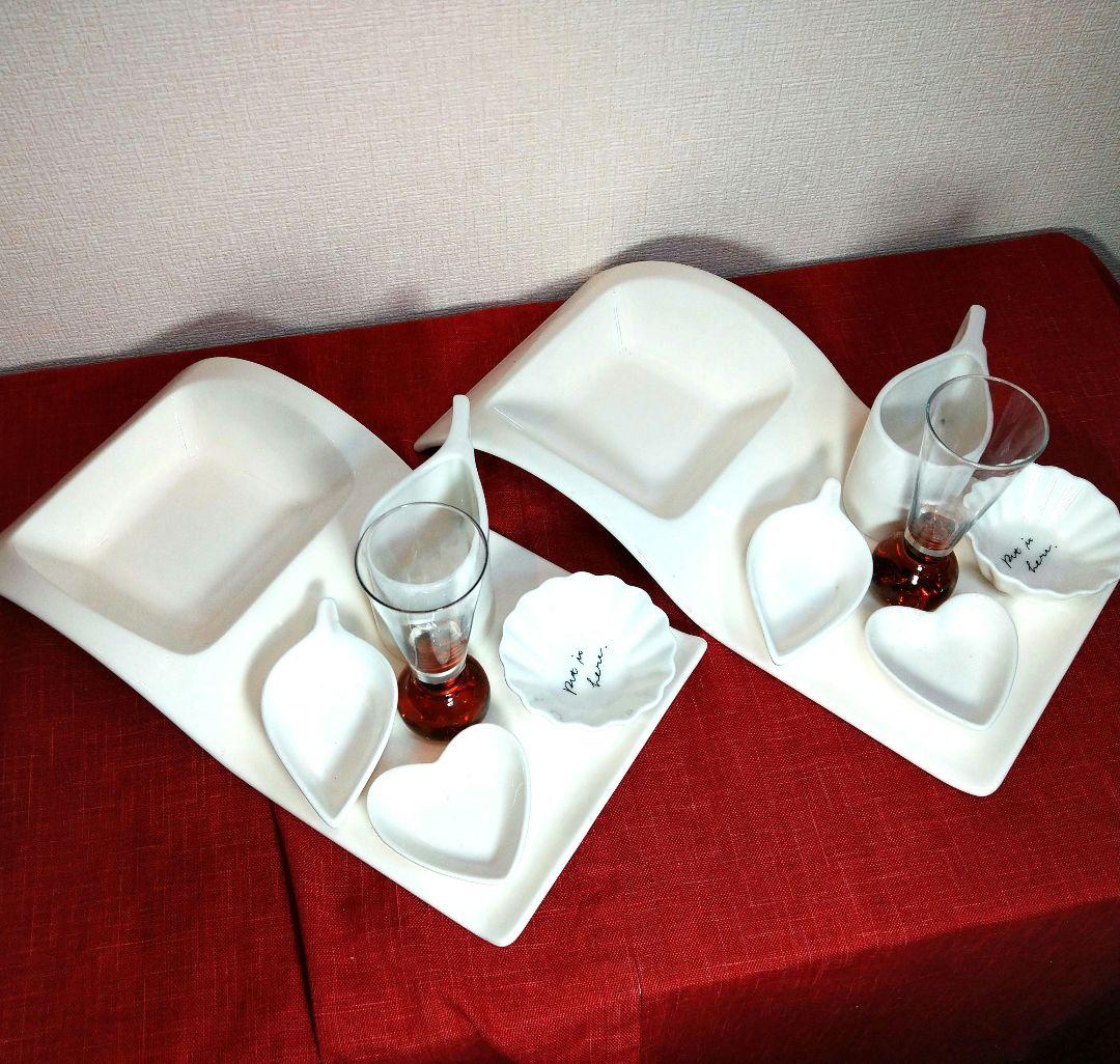 ♥パーティー用に♥デラックス使用オンリーワンウエーブ長皿６種盛2組