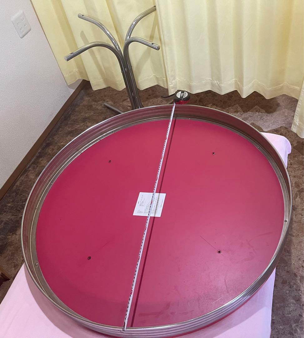 赤色アメリカンレトロ丸型ダイニングテーブルused美品91×91×72cm錆あり