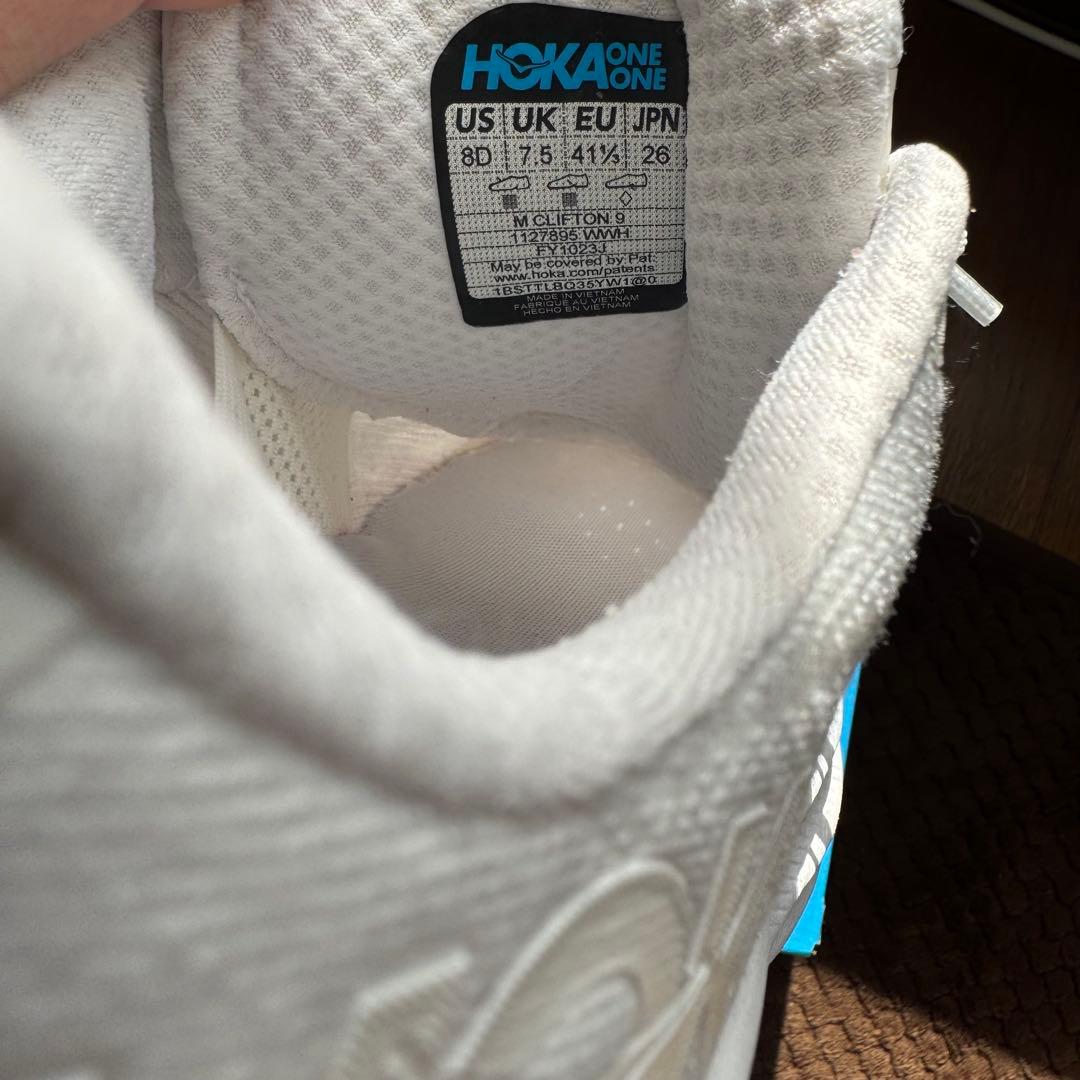 HOKA クリフトン9 ホワイト 26センチ