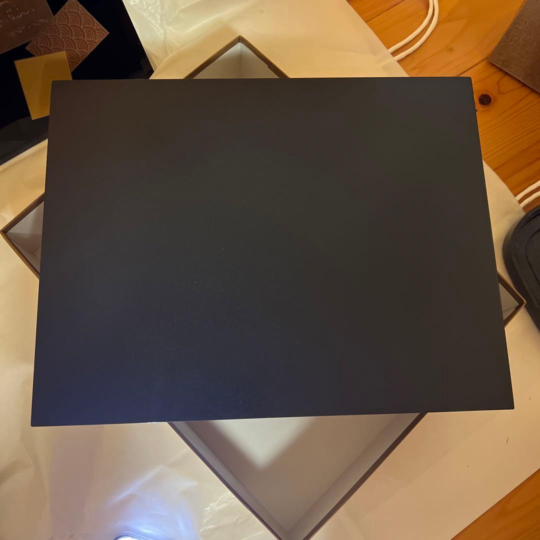 書道セット　漆器平手許箱　筆2本　硯