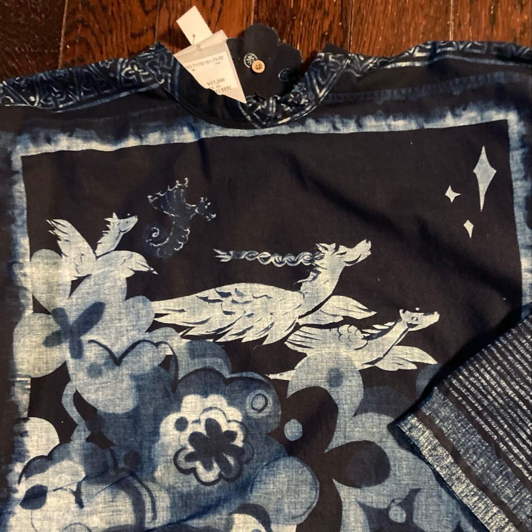 新品　45r 絵本バンダナブラウス