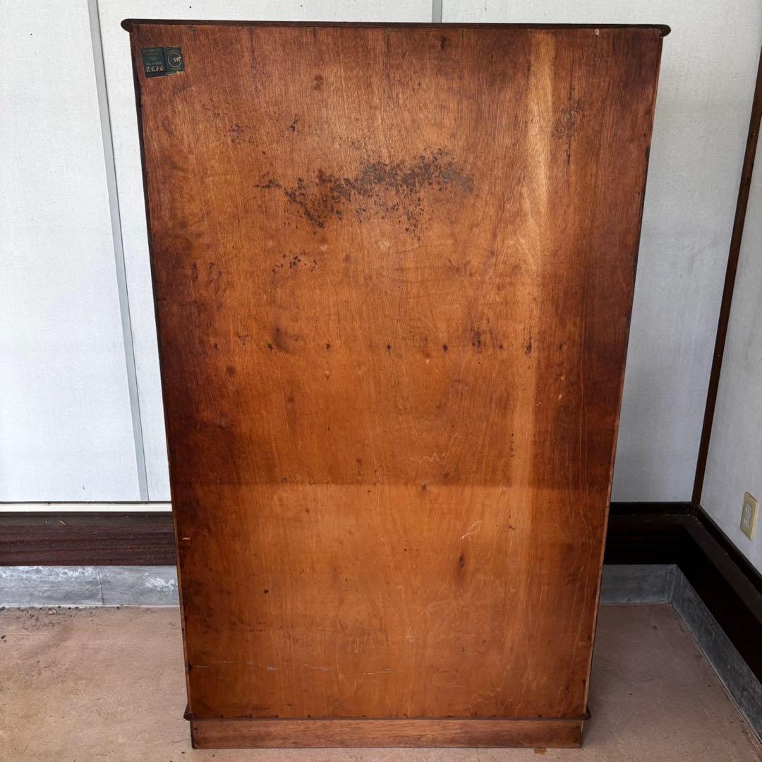 アンティーク家具 ガラス戸棚 キャビネット 本棚 ヴィンテージ家具 昭和レトロ