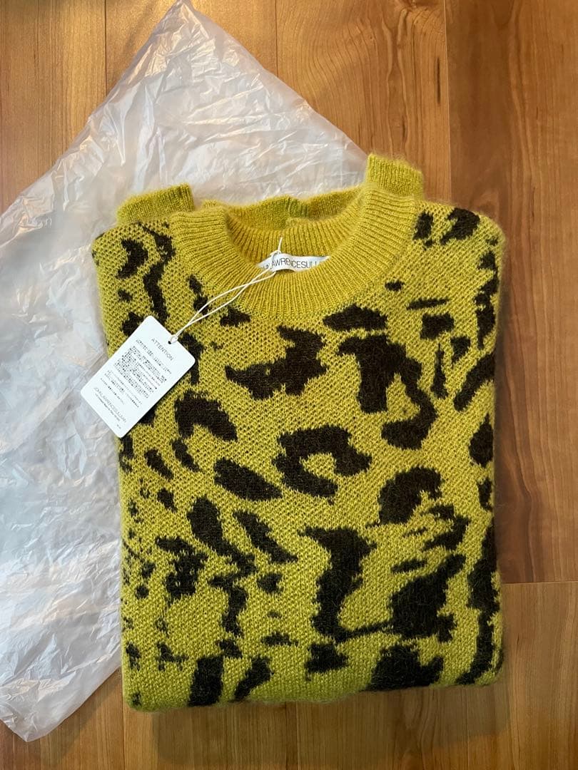 未使用 23AW ジョンローレンス サリバン モヘアニット レオパード 野村訓一