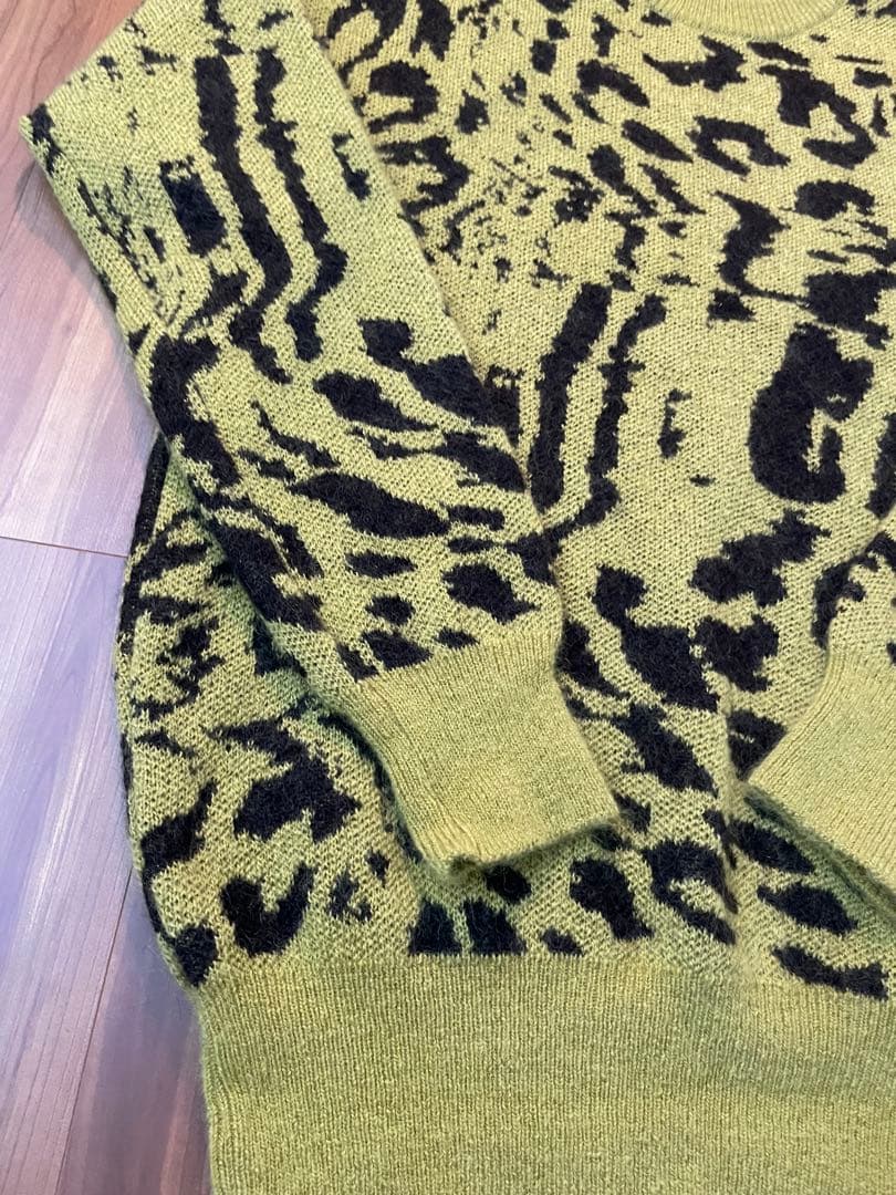 未使用 23AW ジョンローレンス サリバン モヘアニット レオパード 野村訓一