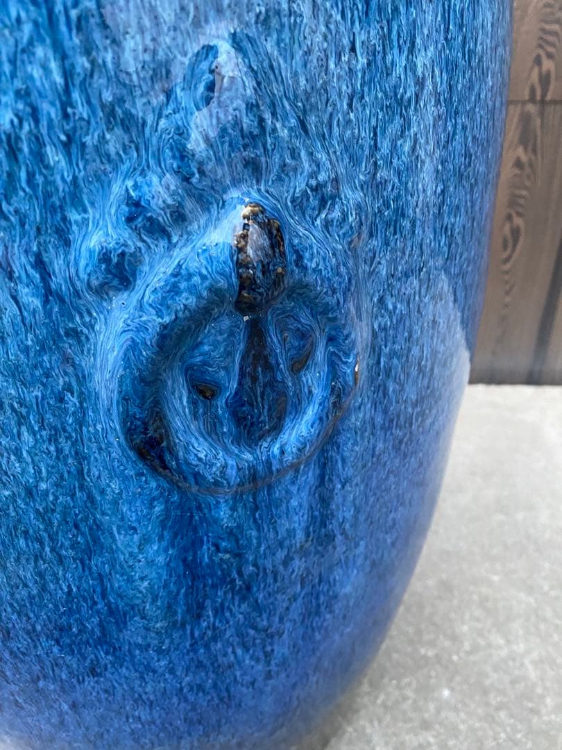 特大　火鉢　壺　海鼠釉薬　植木鉢　傘立て　花瓶