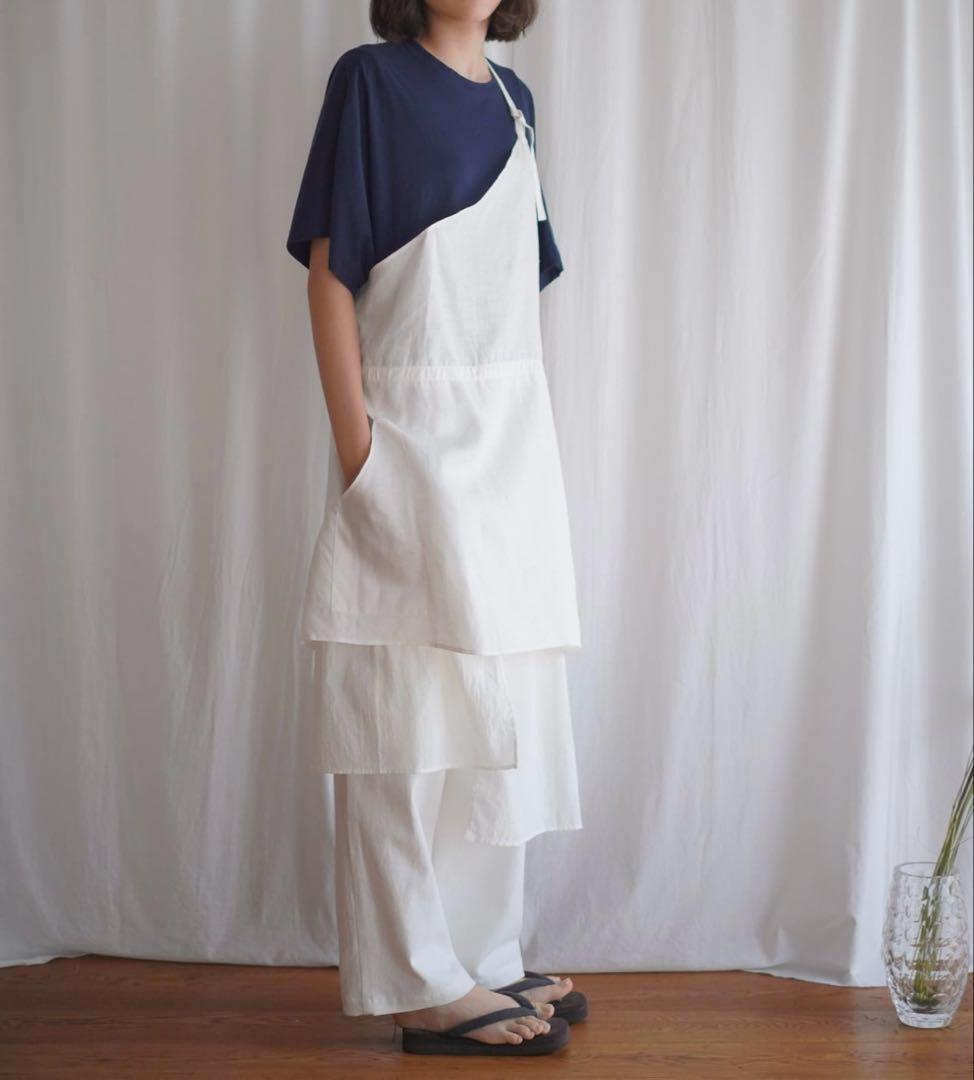 MALU TO マルト［未使用］ワンショルダー　リネン レイヤーエプロン