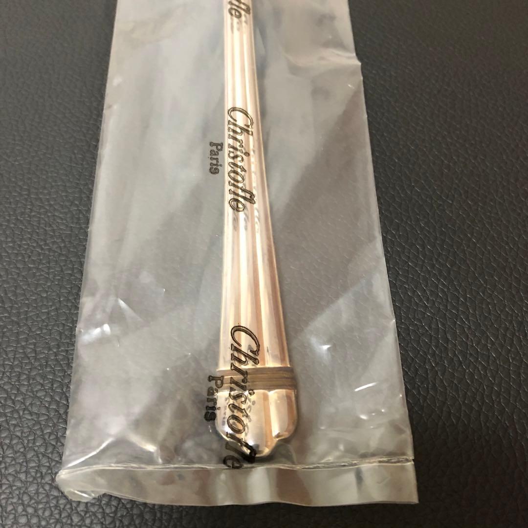 希少未開封クリストフルアリアゴールドリングサラダサービングフォーク変色防止布袋付