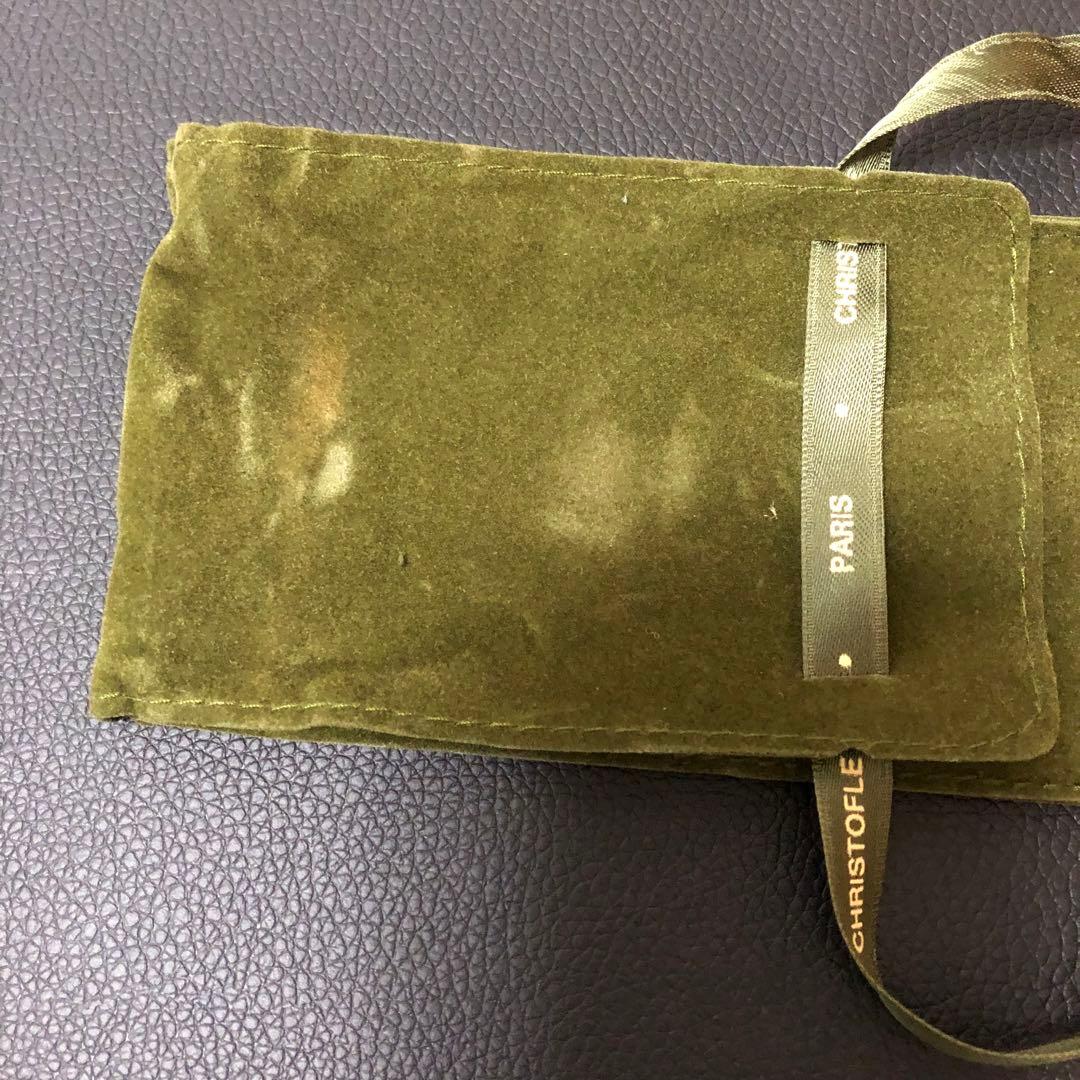 希少未開封クリストフルアリアゴールドリングサラダサービングフォーク変色防止布袋付