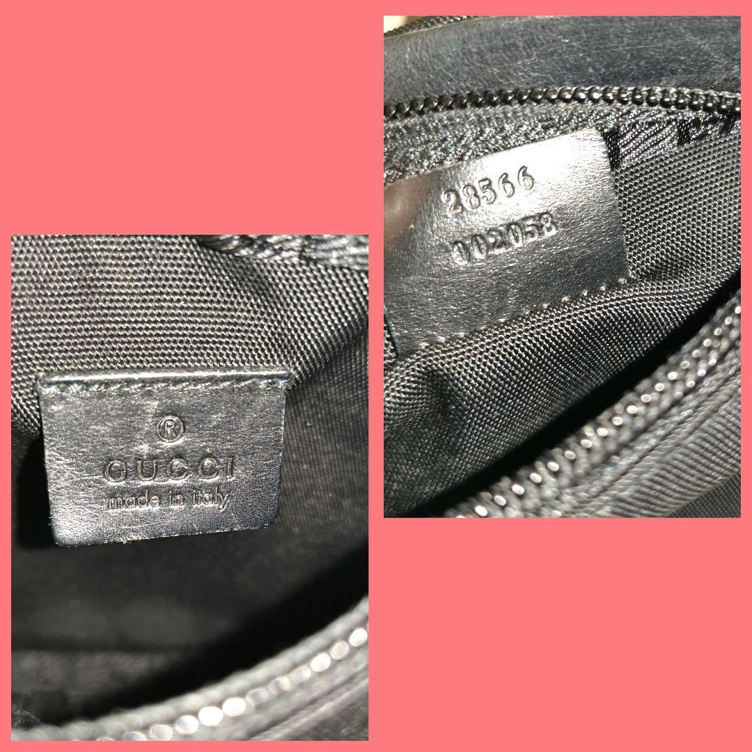 【良品】GUCCIグッチ ボディバッグ 黒 斜めがけショルダーバッグGG鑑定済!