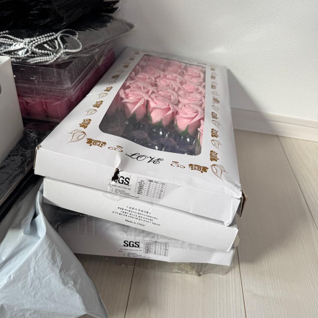 グリッターローズ　バラ　ソープフラワー　開業セット　制作セット　ワンホンブーケ