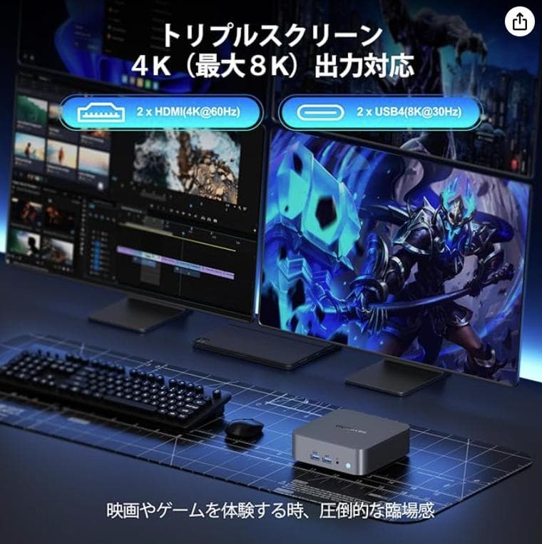 GEEKOM GT13Pro i7-13620H/メモリ32GB/SSD1TB