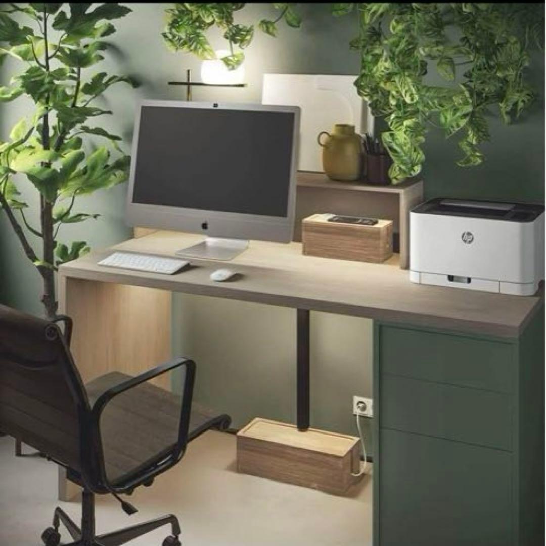 NATURE SUPPLIES｜木製ケーブル収納ボックス ホワイト　2個セット