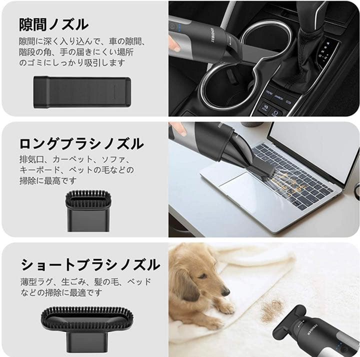 ハンディクリーナー コードレス 卓上クリーナー 小型掃除機 ミニ強力8000Pa