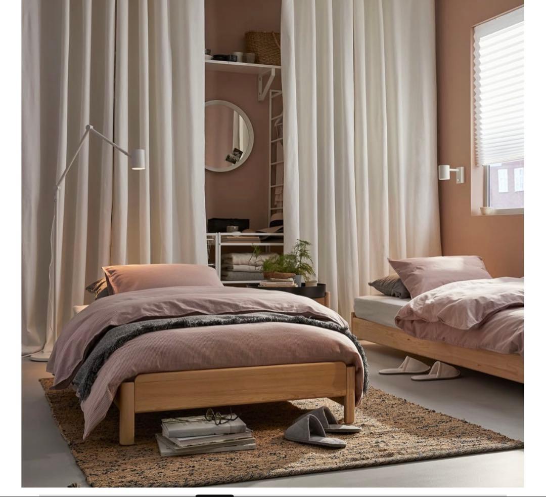 ウトーケル　すのこ　ベッド 80x200 cm×2 マットレス付き