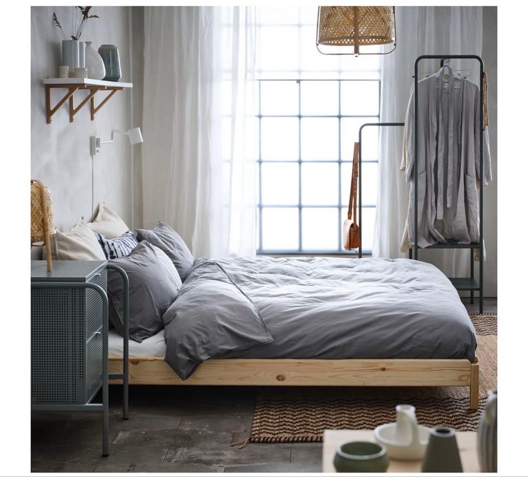 ウトーケル　すのこ　ベッド 80x200 cm×2 マットレス付き