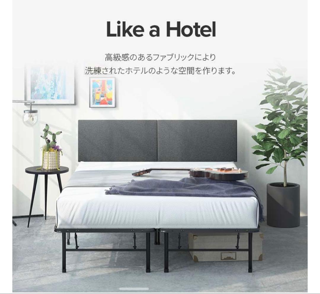 ZINUS SmartBase ダブルベッドフレーム ヘッドボード付き