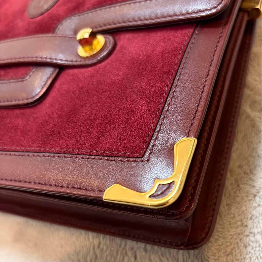 【鑑定済】Cartier マストライン ヴィンテージ ショルダーバッグ