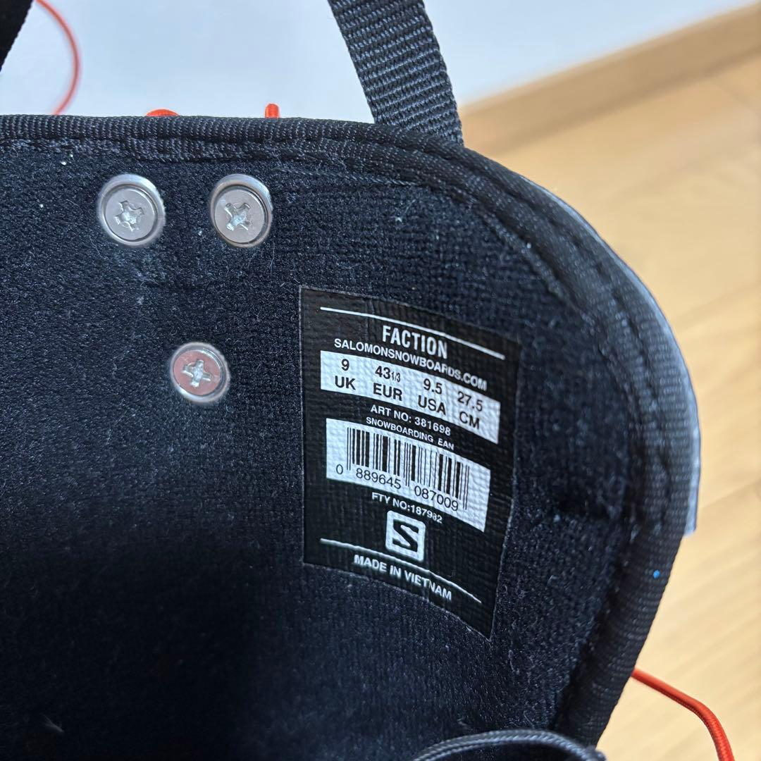 【使用1回のみ】Salomon FACTION スノボブーツ 27.5cm