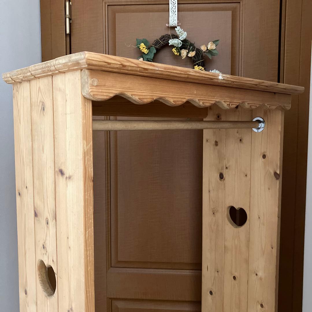 カントリー家具☆ハンガーラック＋引き出し付き