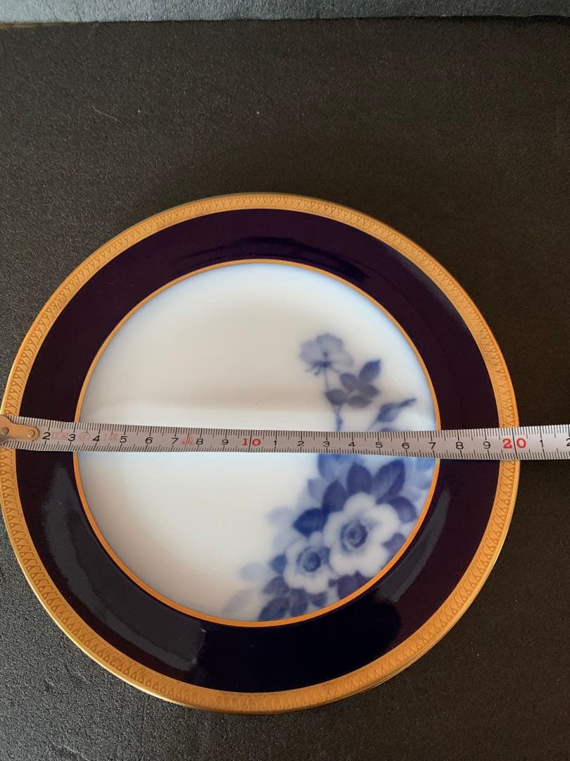 大倉陶園　ブルーローズ 20cm皿6枚セット