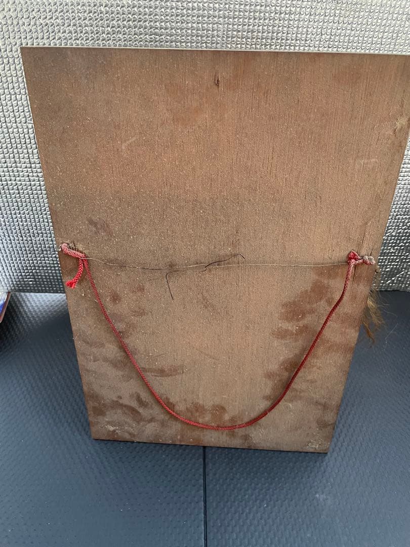 神楽面 鬼の顔 木製 角付き