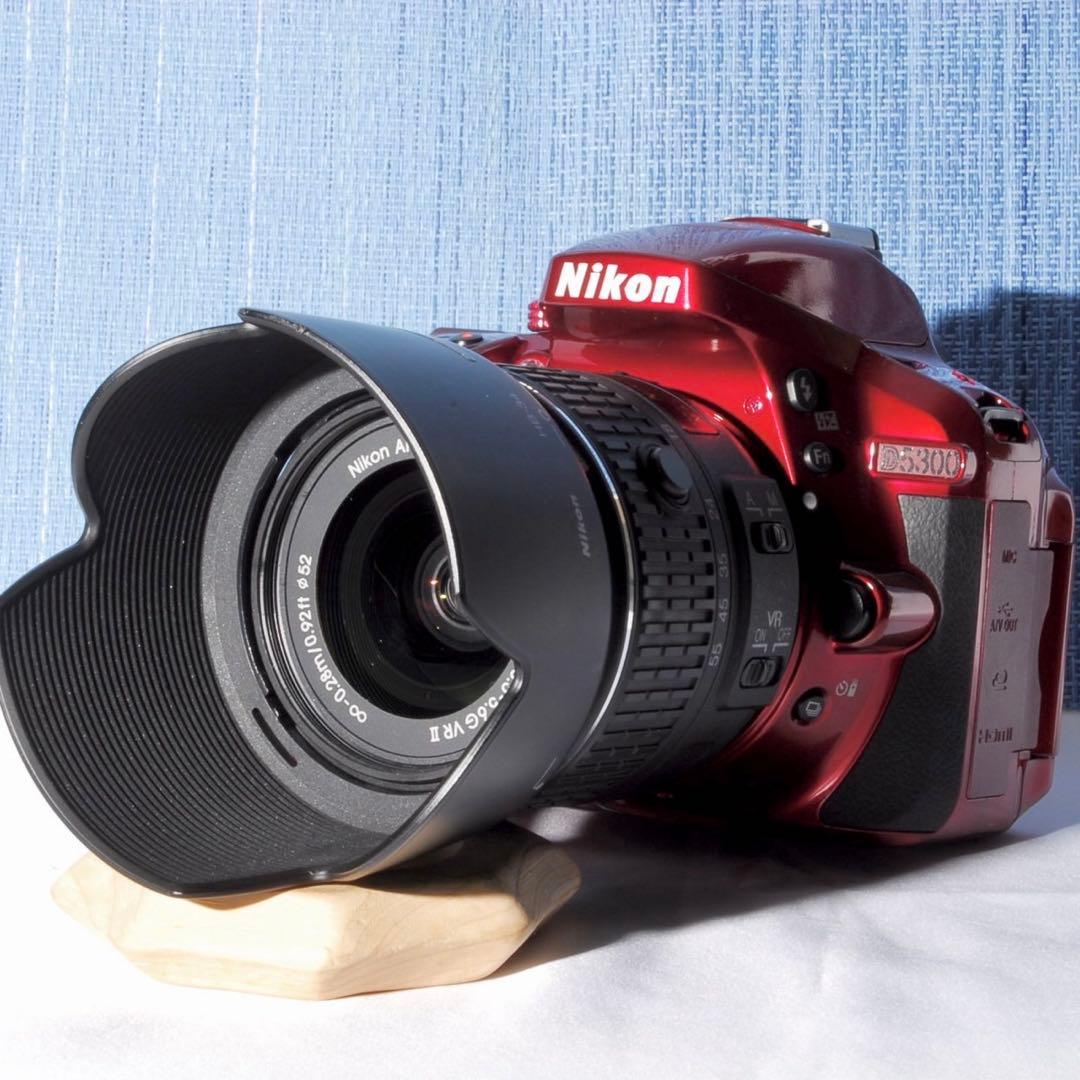 ✨Wi-Fi搭載モデル！レアカラー✨レッド✨D5300Ｗレンズキット✨
