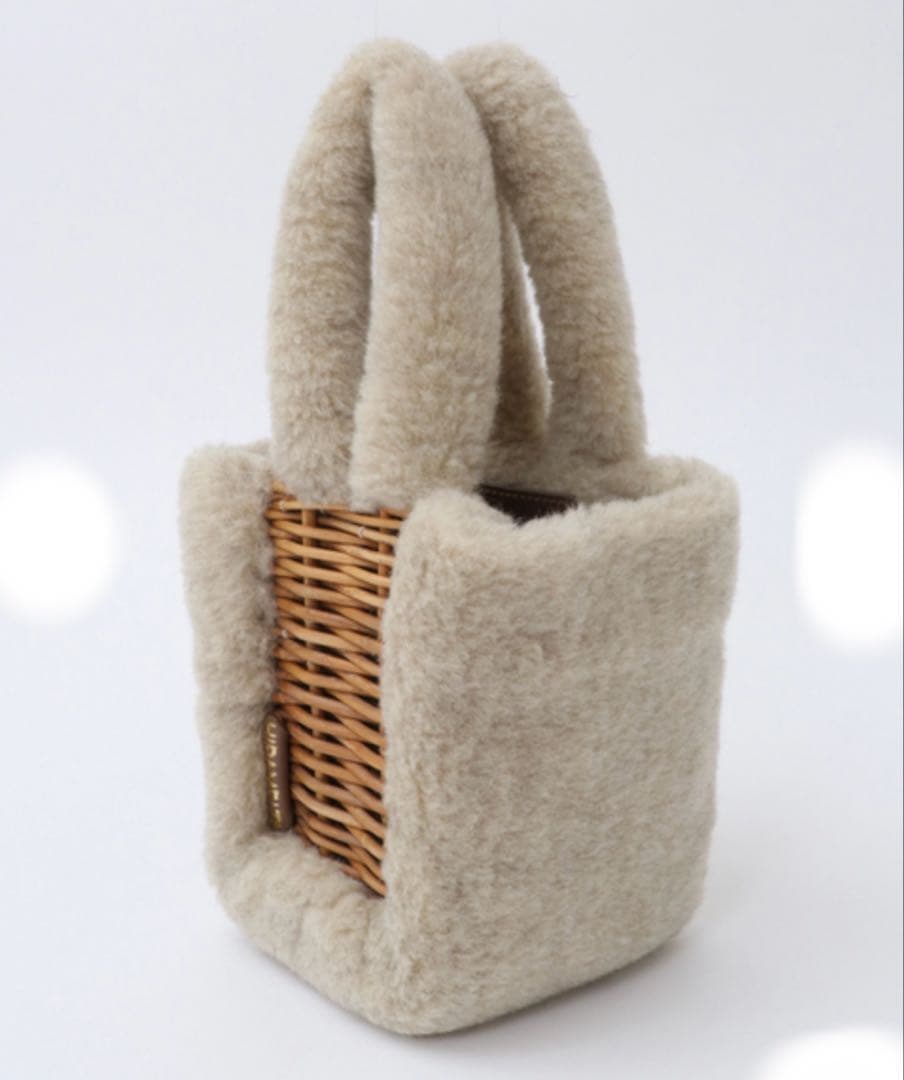 ebagos ボア・ウト・ウト・ラビットファーバッグ