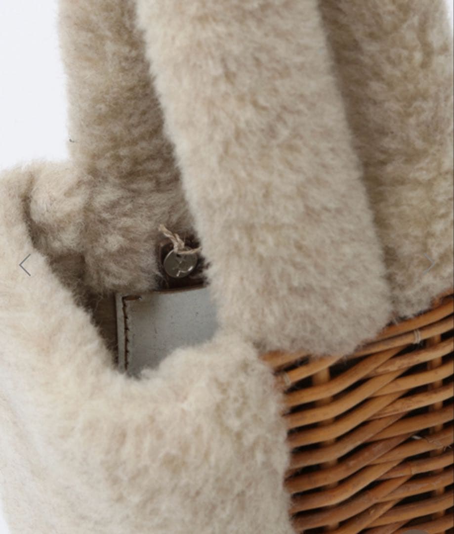 ebagos ボア・ウト・ウト・ラビットファーバッグ