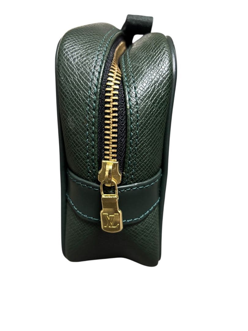ルイヴィトン セカンドバッグ グリーン ゴールド金具