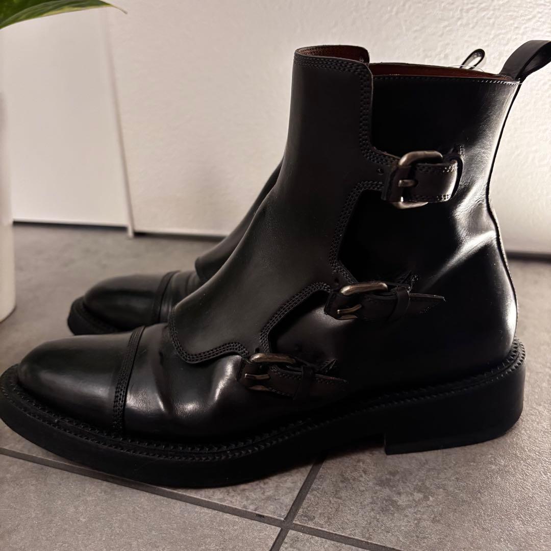 SARTORE ショートブーツ　モンクストラップ　24㌢　黒　ブーツ　サルトル