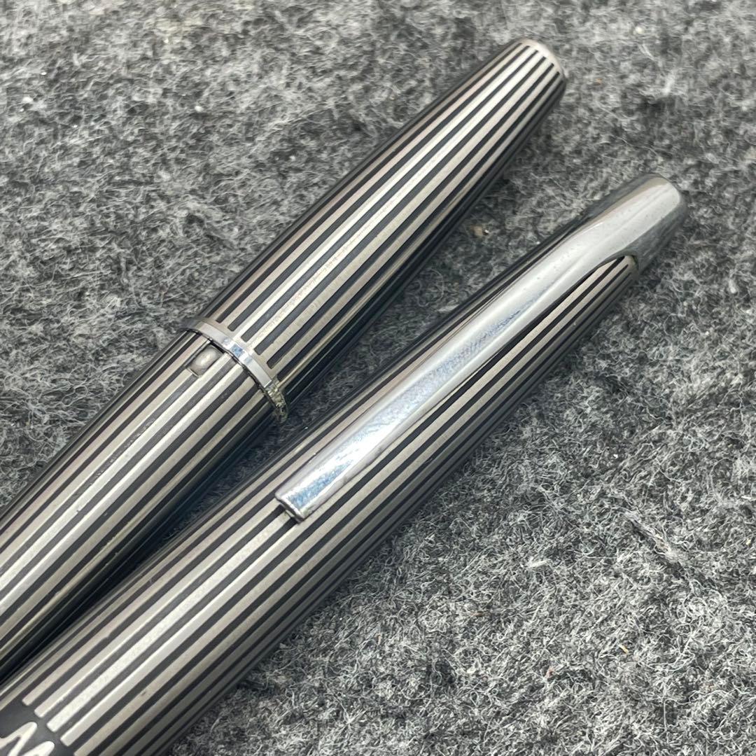 ★PE576□PILOT μ パイロット ミュー ストライプ 箱付き 万年筆