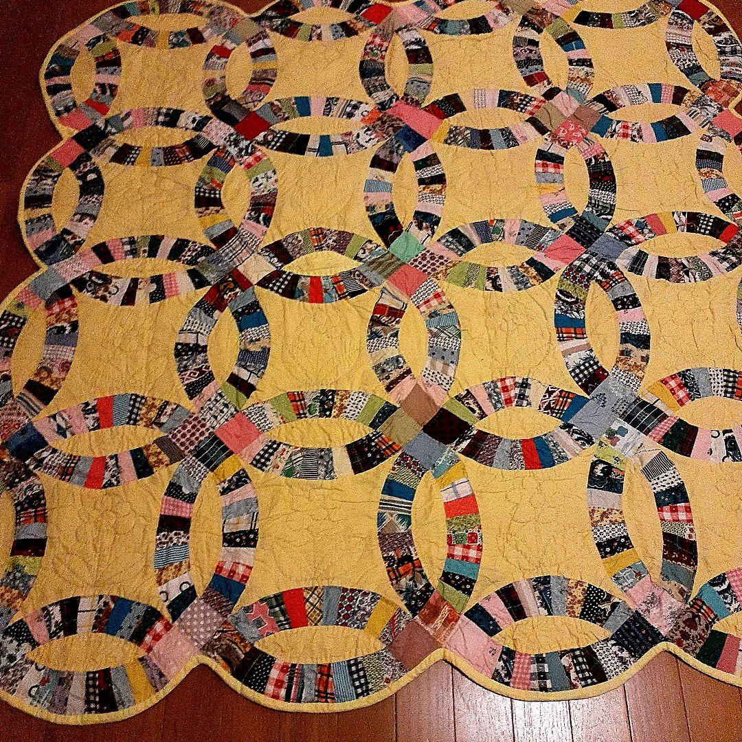 ⭐超美品！ダブルウェディング、アンティークキルト　69A-2