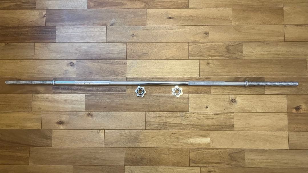 バーベルシャフト、5kgプレート4枚、10kgプレート2枚