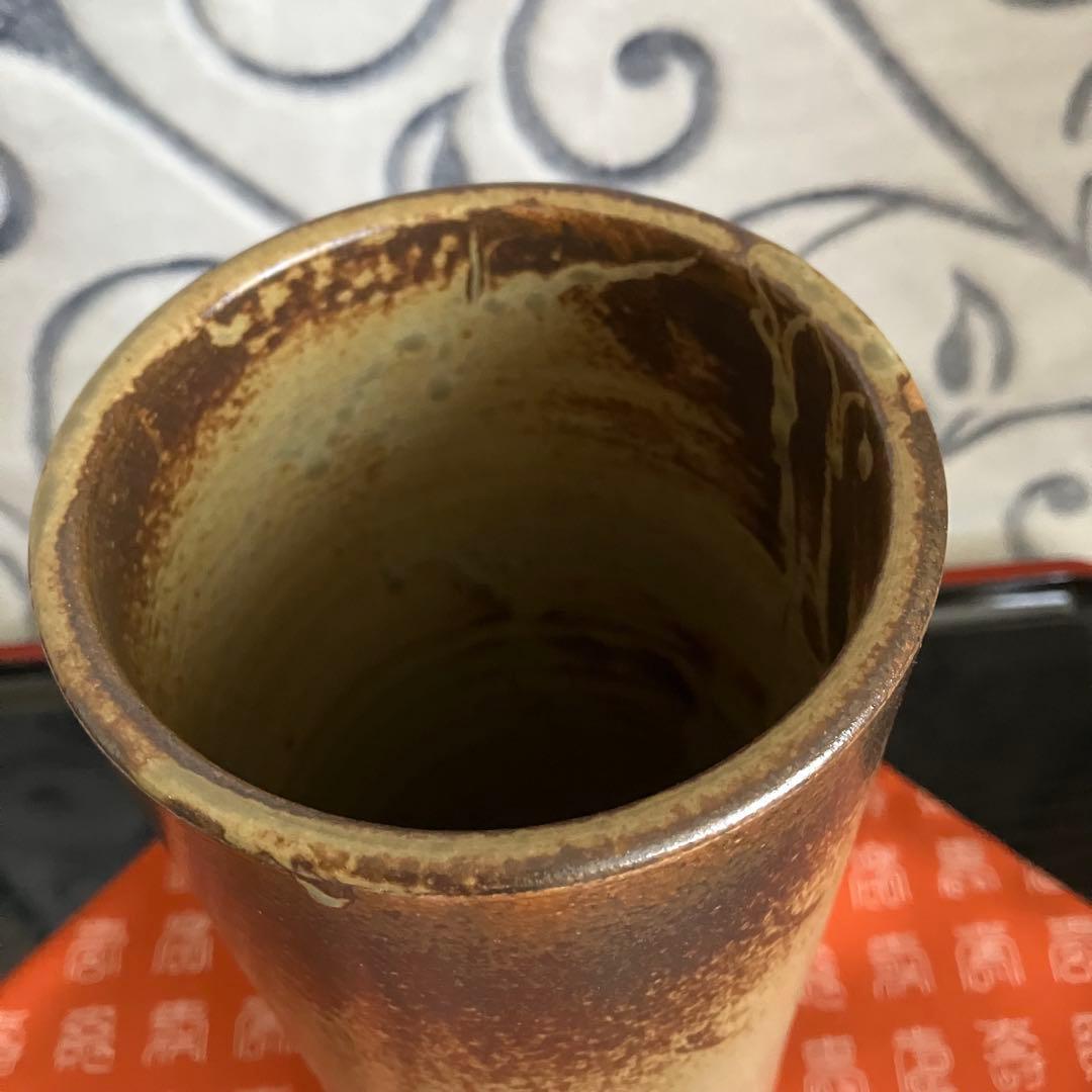 お値下げ高麗柿天月 花瓶 李殷九作 青坡窯