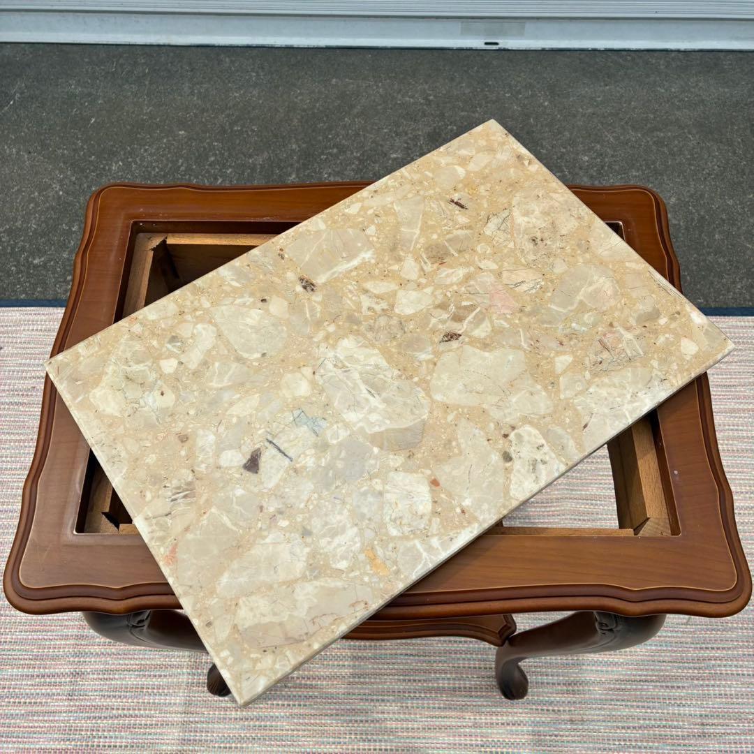 【送料込】アンティーク家具　大理石調　猫脚 コンソール 台　テーブル レトロ