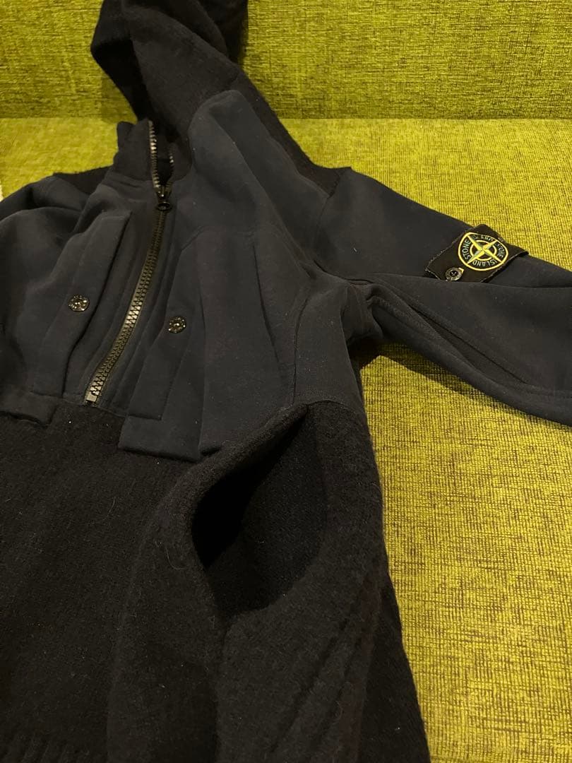 STONE  Sサイズ ニットプルオーバー ネイビー イタリア製