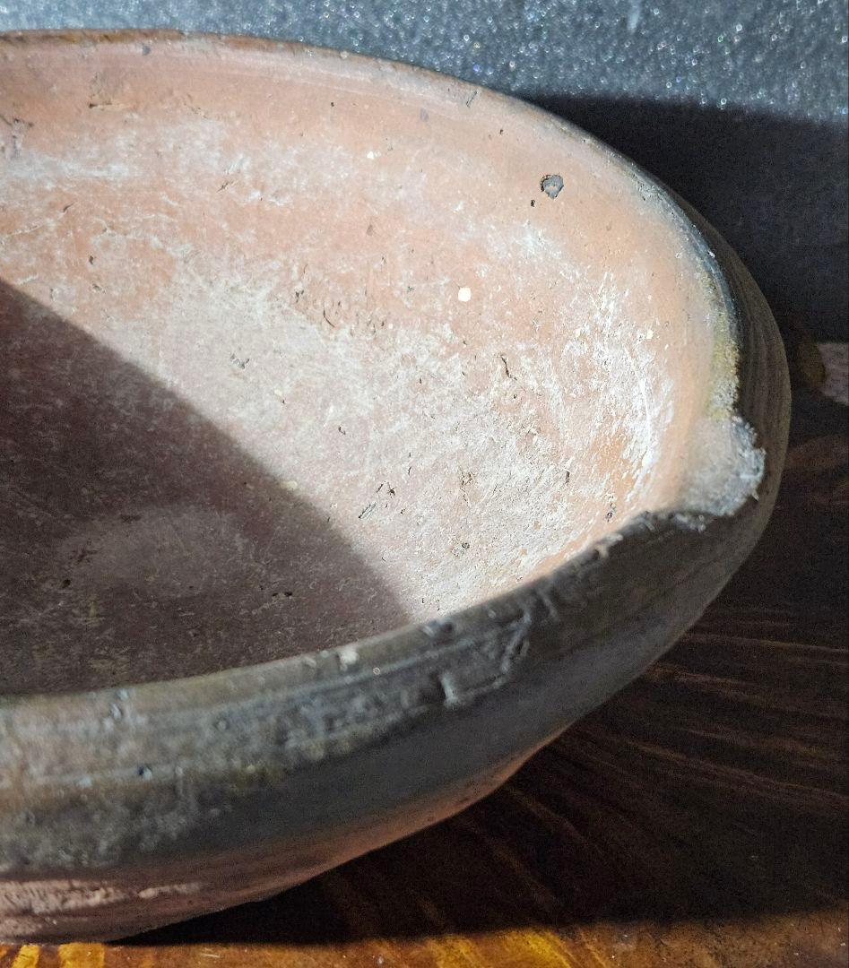 16～17世紀　古南蛮　南蛮焼締　片口擂鉢形　菓子鉢　灰器　花入れ　花器　古琉球