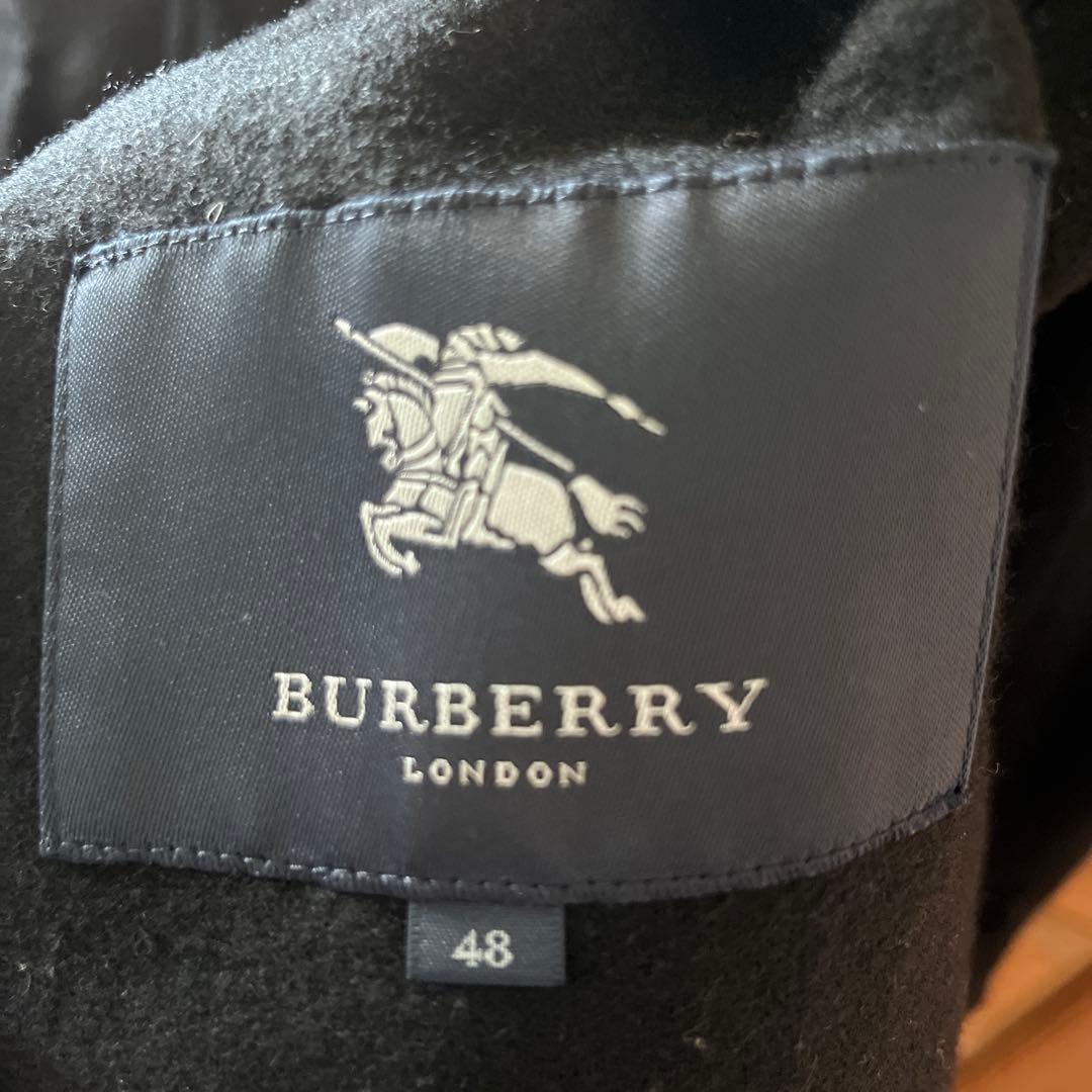 Burberry ブラック ダッフルコート 48