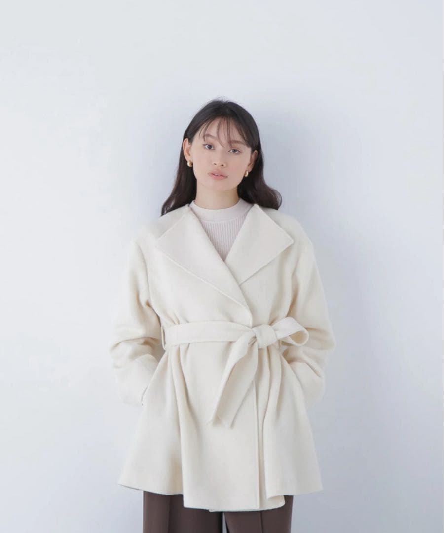 【MeL様】ミディコート NATURAL BEAUTY BASIC オフホワイト