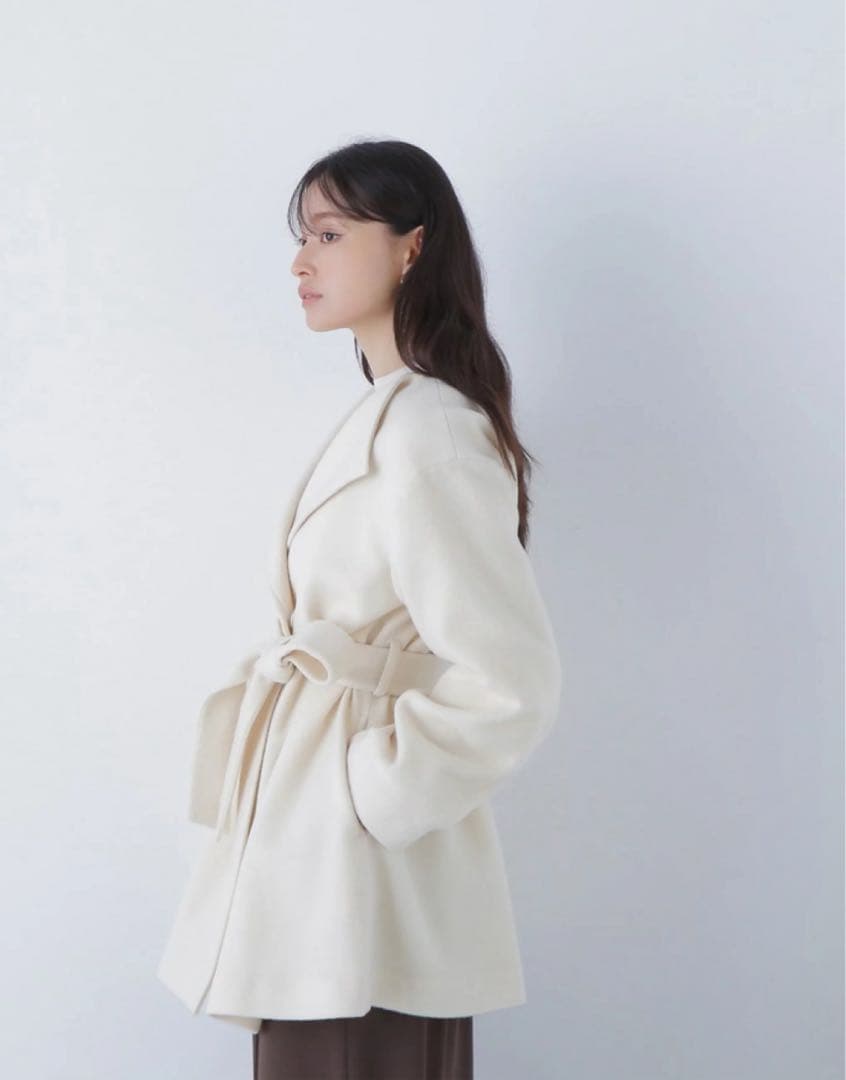 【MeL様】ミディコート NATURAL BEAUTY BASIC オフホワイト