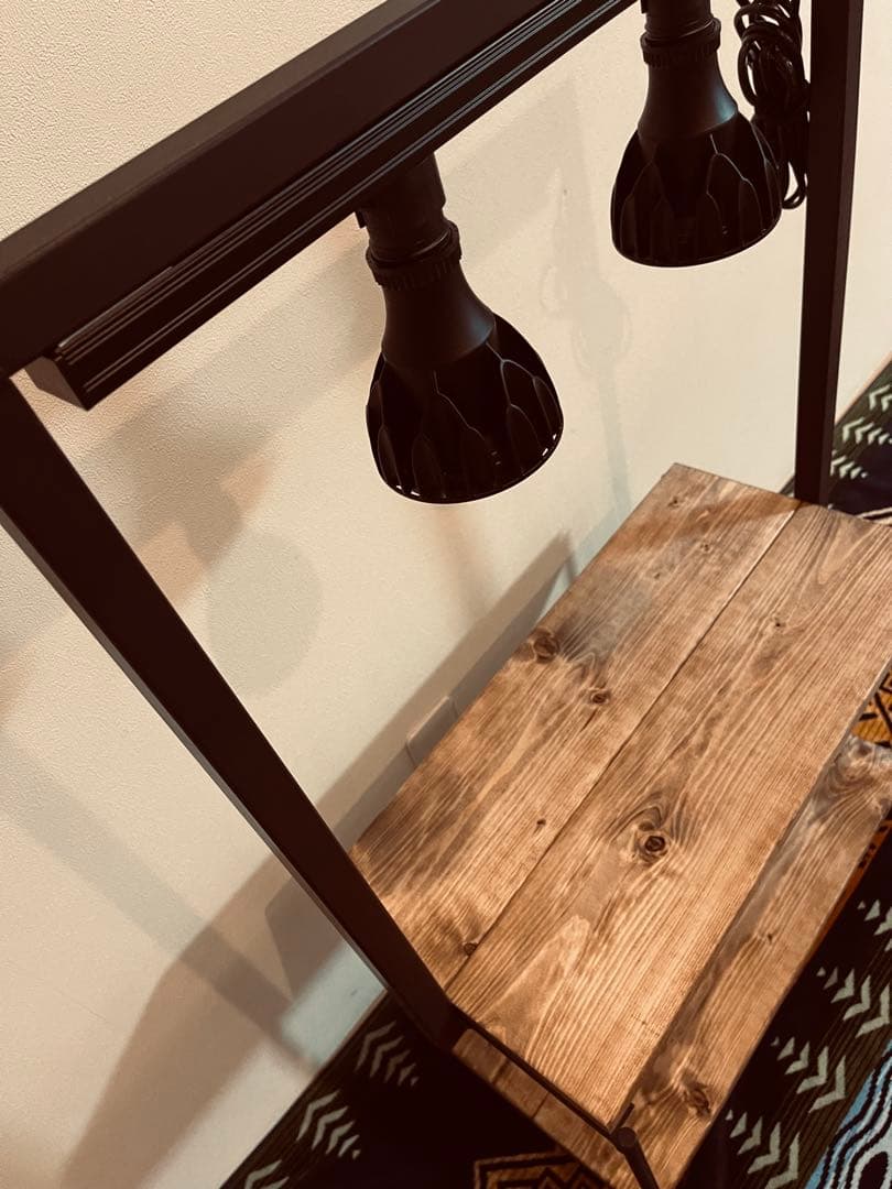 ダクトレール付　植物棚　塊根植物　多肉植物　ボタニカルシェルフ　アイアンシェルフ