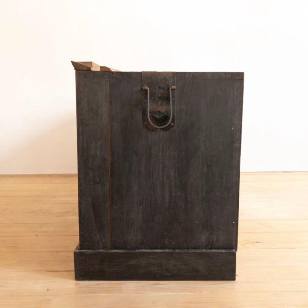 収納棚　木製　引き戸　引き出し　古道具　古家具　ビンテージ　アンティーク　レトロ