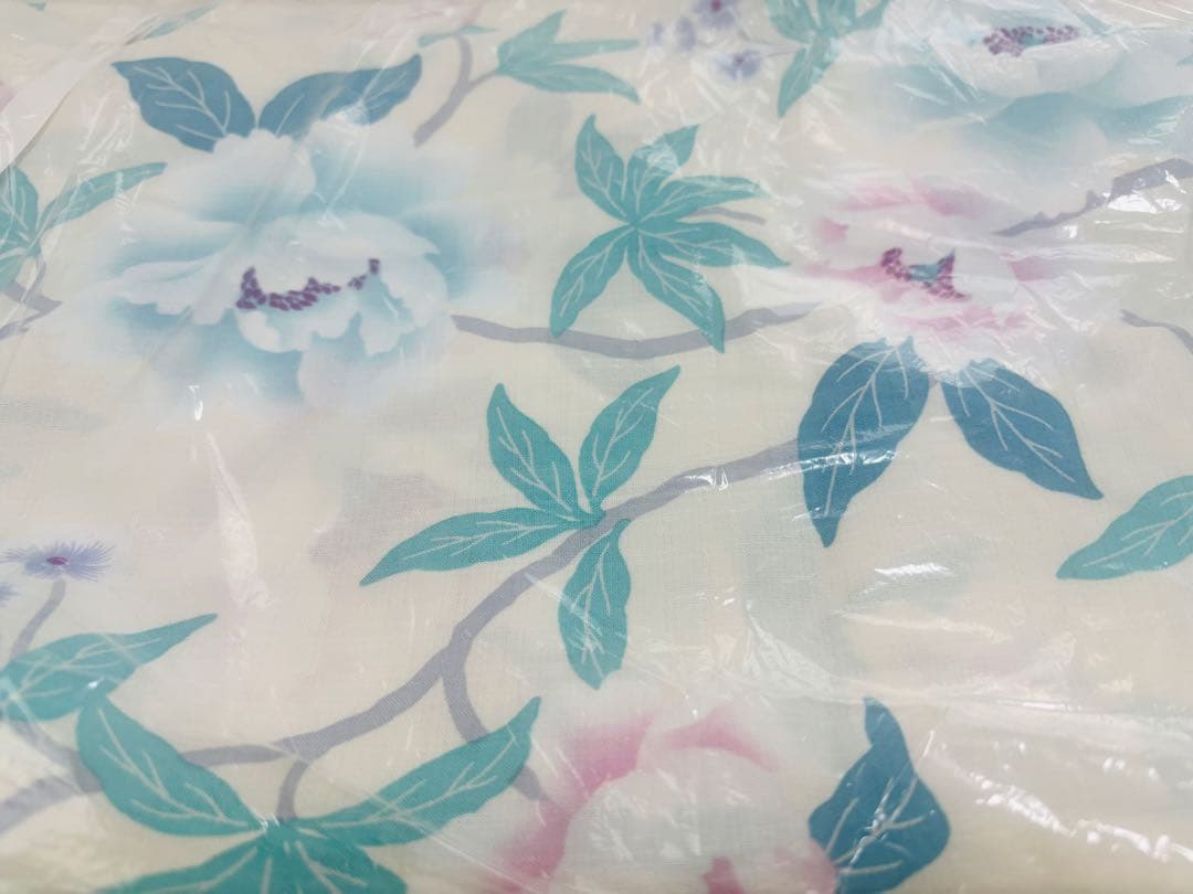 花柄 浴衣 撫松庵 シノワズリ ブルー【帯なし】