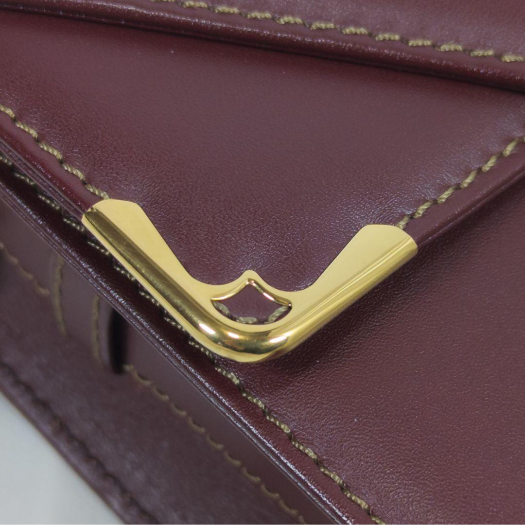 【極美品】 カルティエ マストラ ショルダーバッグ 三角フラップ 保存袋付き