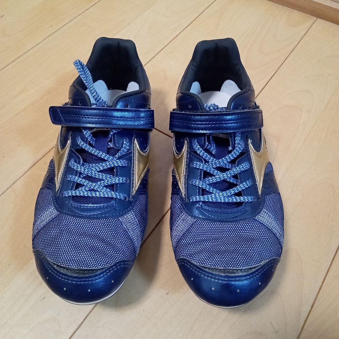 Mizuno 走幅跳用スパイクシューズ ネイビー/ゴールド