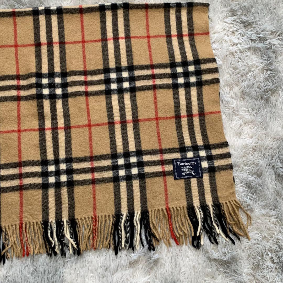 Burberrys バーバリー チェック柄 ウールブランケット 膝掛け