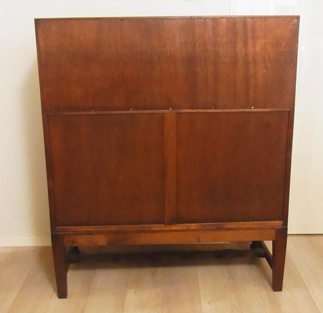 英国 アンティーク 家具 ライティングビューロー 鍵付き　真鍮金具